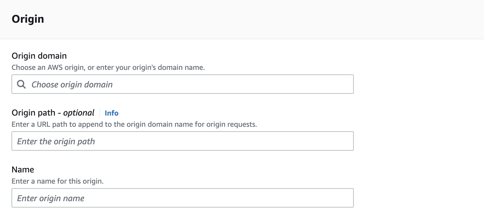 AWS CloudFront Origin